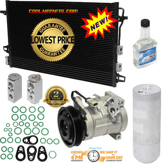 2001- 2007 Caravan V6 Town And Country New AC Compressor FULL KIT w/Condenser 5005441AA